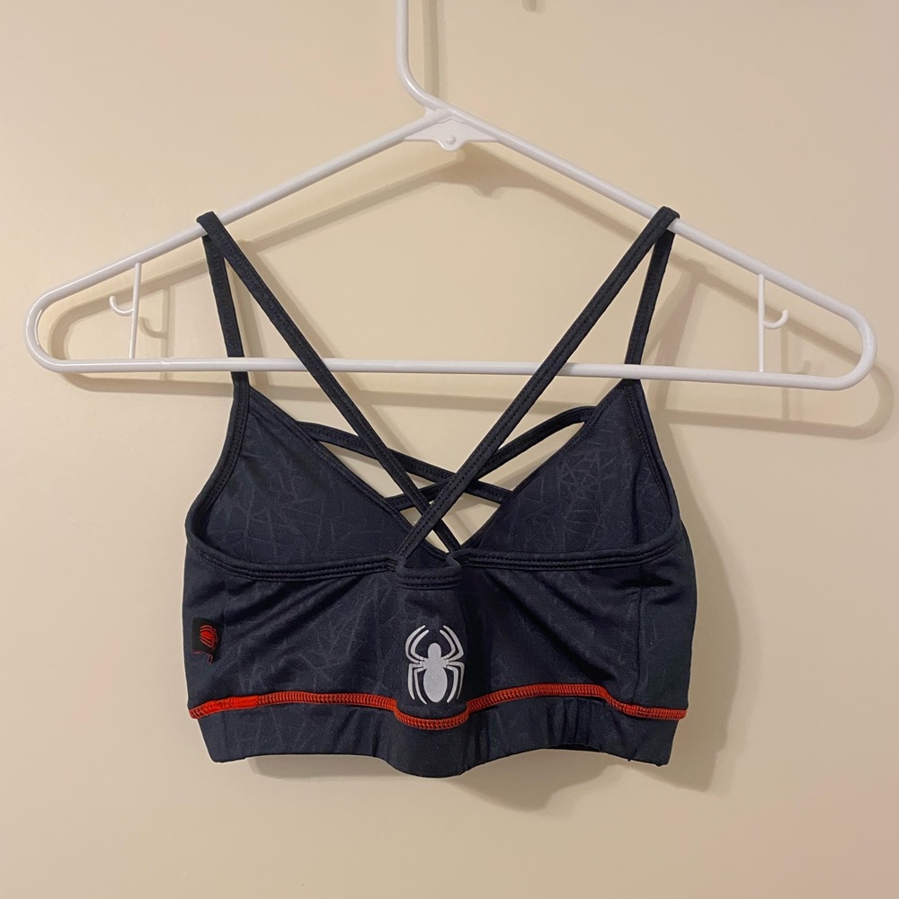 Marvel Hero Elite Spider-Man Print Crisscross Sports Bra by Her Universe - Picture 4 of 9
